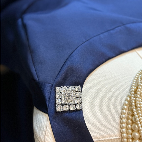 David's Bridal Midnight Blue Maxi Dress - Picture 4 of 7